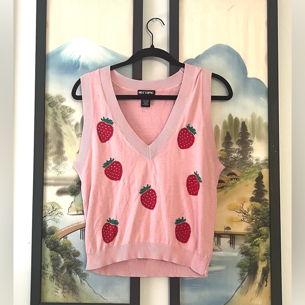Pink Hot Topic Strawberry Vest